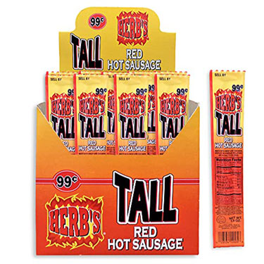 Herbs TALL Red Hot Sausage 24ct 