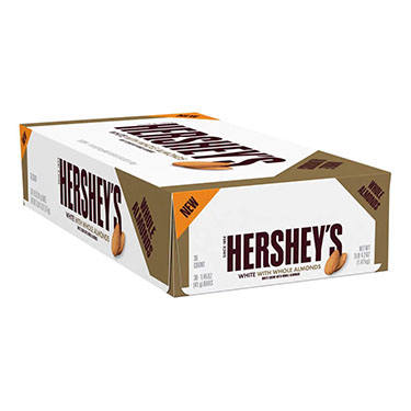 Hersheys White Chocolate With Almonds King Size 18ct Box 