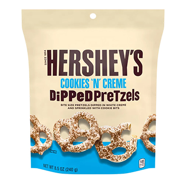 Hersheys Dipped Pretzles Cookies n Cream 8.5oz Bag 