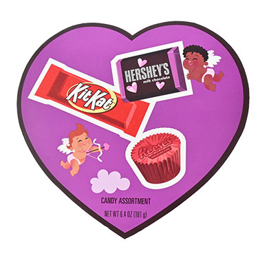 Hersheys Kit Kat Reeses Minis Assorted 6.4oz Heart Box 