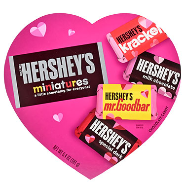 Hersheys Miniatures Assortment 6.4oz Heart Box