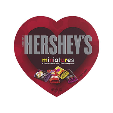 Hersheys Miniatures Assortment Heart 6.4oz Box 