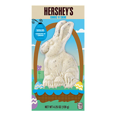 Hersheys Solid Cookies N Creme Bunny 4.25oz Box 