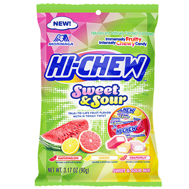 Hi Chew Sweet and Sour Fruit Chews 3oz Bag 