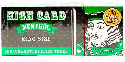 High Card Menthol King Size Cigarette Tubes 250ct 