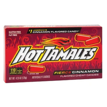 Hot Tamales Firece Chewy Cinnamon 4.25oz Theater Box 