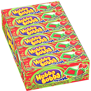 Wrigleys Hubba Bubba Max Strawberry Watermelon 18 5pk 