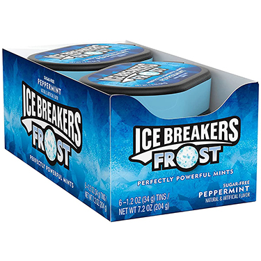 Ice Breakers Frost Peppermint Sugar Free Mints 6ct Box 