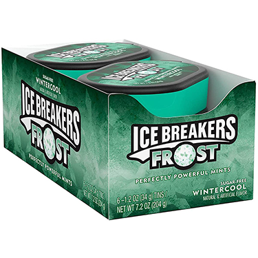 Ice Breakers Frost Winter Cool Sugar Free Mints 6ct Box 