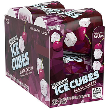 Ice Breakers Ice Cubes Black Cherry Sugar Free Chewing Gum 6ct Box 