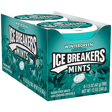 Ice Breakers Sugar Free Mints Wintergreen 8ct Box 