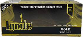 Ignite Cigarette Tubes Gold 200ct 