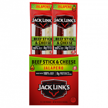 Jack Links Beef Stick n Cheese Jalapeno 16ct Box 