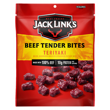 Jack Links Beef Tender Bites Teriyaki 3.25oz Bag 