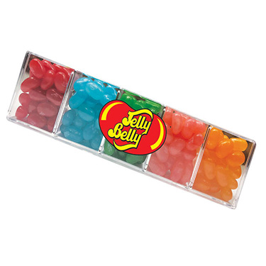 Jelly Belly 5 Flavor 4 oz Clear Gift Box 