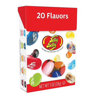 Jelly Belly 20 Flavors 1 oz Flip Top Box 24ct 