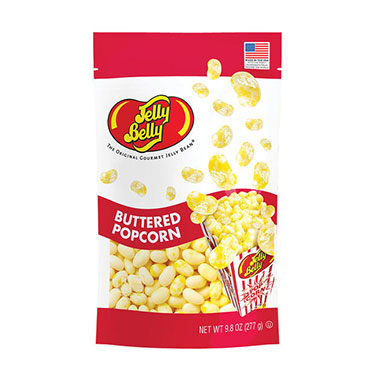 Jelly Belly Buttered Popcorn Stand up Pouch 9.8 oz Bag 