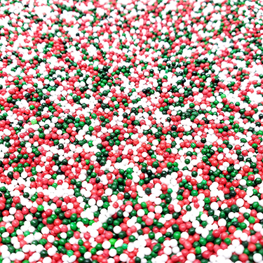 Candy Retailer Jingle Mix Christmas Cupcake Sprinkles Nonpareils 4oz 