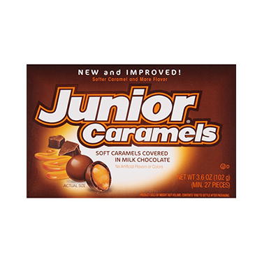 Junior Caramels 3.6oz Box 