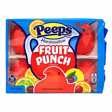 Just Born Easter Peeps Fruit Punch Marshmallow Chicks 3oz Box 