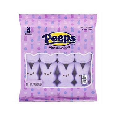 Just Born Easter Peeps Lavender Marshmallow Bunnies 3oz Box 