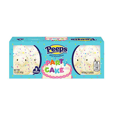 Just Born Easter Peeps Party Cake Flavored Chicks 1.5oz Box 