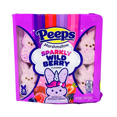 Just Born Easter Peeps Wildberry Marshmallow Bunnies 3oz Box 