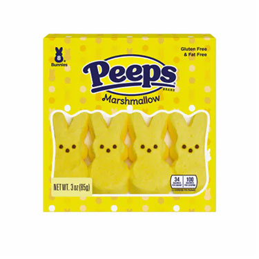Peeps Easter Yellow Marshmallow Bunnies 3oz Box 