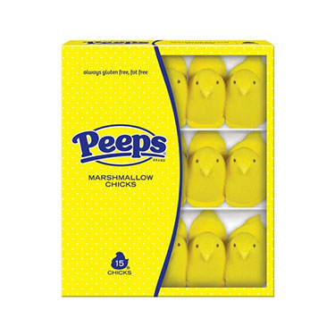 Just Born Easter Peeps Yellow Marshmallow Chicks 4.5oz Box 