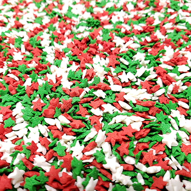 Candy Retailer Holiday Star Shapes Cupcake Sprinkles 4oz 