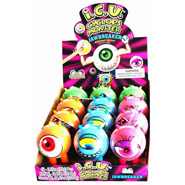 Kidsmania I.C.U. Cyclops Sour Jawbreakers Assorted 12ct Box 