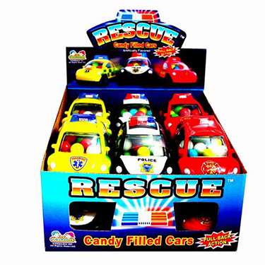 Kidsmania Rescue Candy Filled Cars 12ct Box 