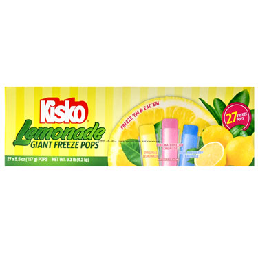 Kisko Lemonade Giant Freezies 27ct Box 