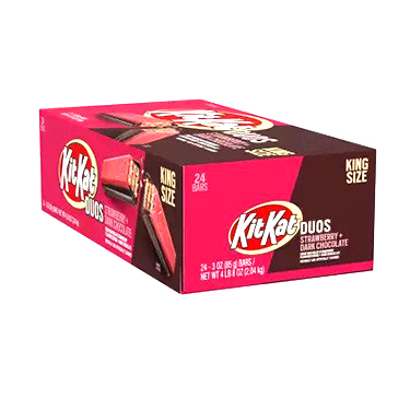 Kit Kat Duos Strawberry Dark Chocolate King Size 24ct Box 