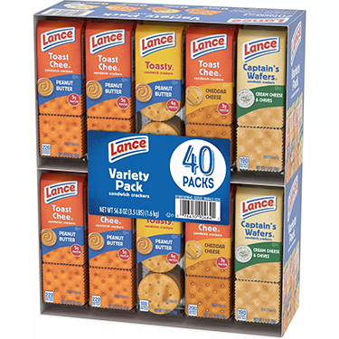 Lance ToastChee and Toasty Variety Crackers 40ct Box 