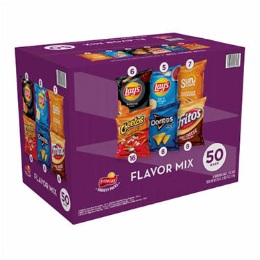 Frito Lay Flavor Mix 50ct Box 