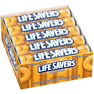 Life Savers Hard Candy Butter Rum 20ct Box 