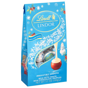 Lindor Holiday Milk with White 5.1oz Bag 