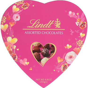Lindt Valentines Day Assorted Chocolates 18ct Heart Box 