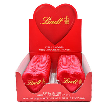 Lindt Valentines Day Milk Chocolate Hearts 30ct 