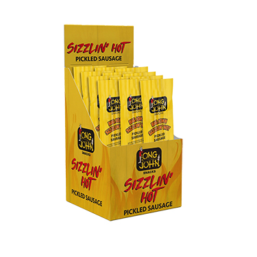 Long John Sizzlin Hot Pickled Sausage 1.4oz 12ct Box 