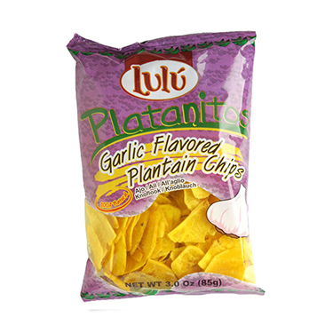 Lulu Plantain Chips Garlic 30ct Box 