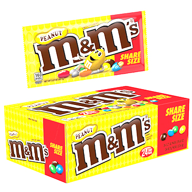 M and M Peanut King Size 24ct Box 