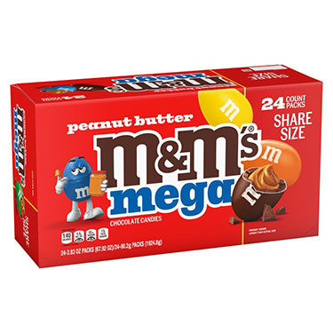 M and M Mega Peanut Butter 24ct Box 