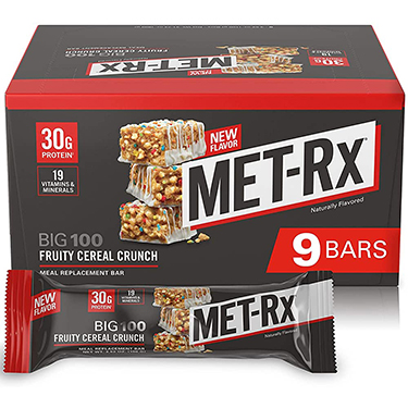 MET Rx Big 100 Fruity Cereal Crunch 9ct Box 