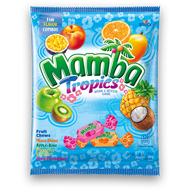 Mamba Fruit Chews Tropics 7oz Bag 