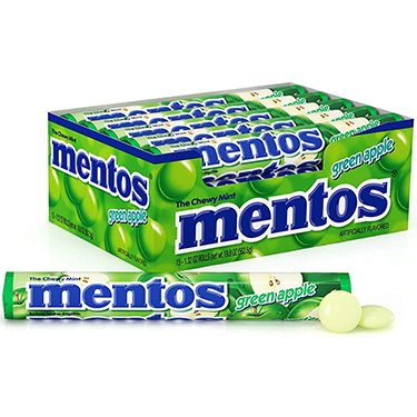 Mentos Chewy Mint Green Apple Candy 15ct Box 