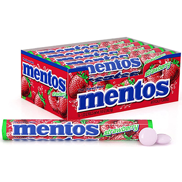 Mentos Chewy Mint Strawberry Candy 15ct Box 