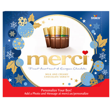 Merci Milk Chocolate Ornaments 8.8oz Box 