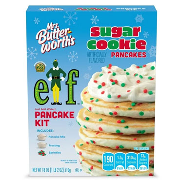 Mrs Butterworths Sugar Cookie Flavored Pancake Mix Kit Elf Movie Edition 18oz 